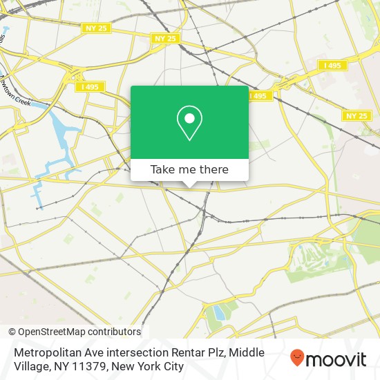 Metropolitan Ave intersection Rentar Plz, Middle Village, NY 11379 map