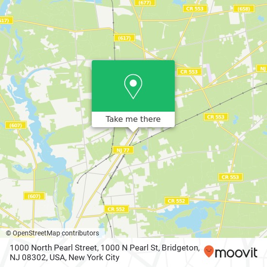 Mapa de 1000 North Pearl Street, 1000 N Pearl St, Bridgeton, NJ 08302, USA