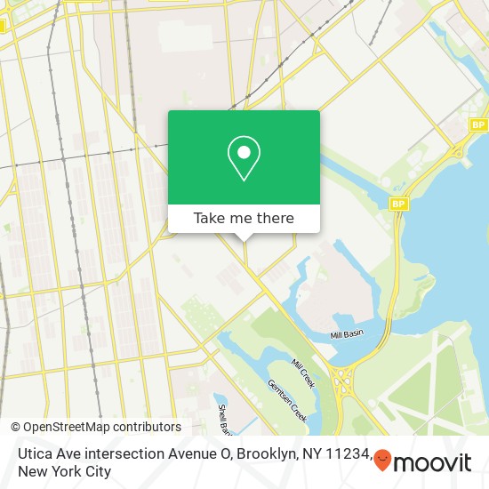 Mapa de Utica Ave intersection Avenue O, Brooklyn, NY 11234