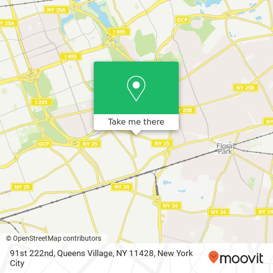 Mapa de 91st 222nd, Queens Village, NY 11428