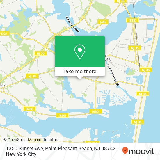 1350 Sunset Ave, Point Pleasant Beach, NJ 08742 map