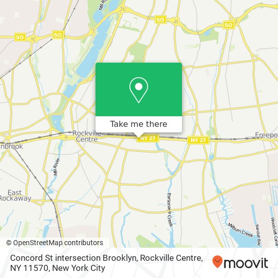 Concord St intersection Brooklyn, Rockville Centre, NY 11570 map