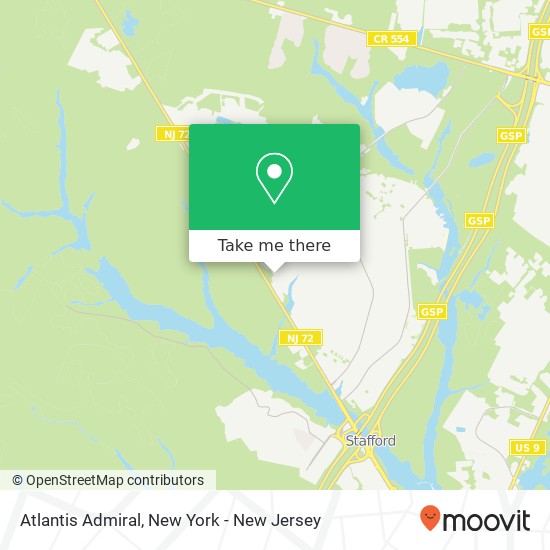 Mapa de Atlantis Admiral, Manahawkin, NJ 08050