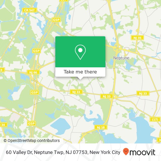 60 Valley Dr, Neptune Twp, NJ 07753 map