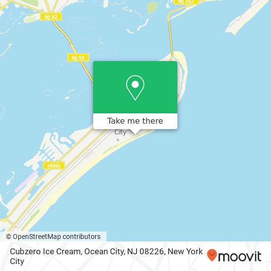 Mapa de Cubzero Ice Cream, Ocean City, NJ 08226