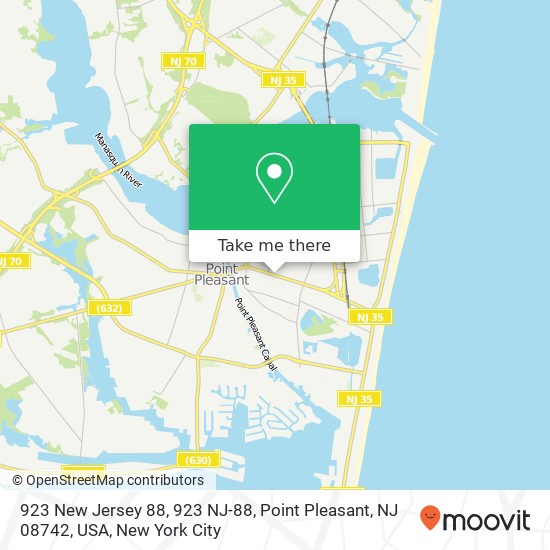 Mapa de 923 New Jersey 88, 923 NJ-88, Point Pleasant, NJ 08742, USA