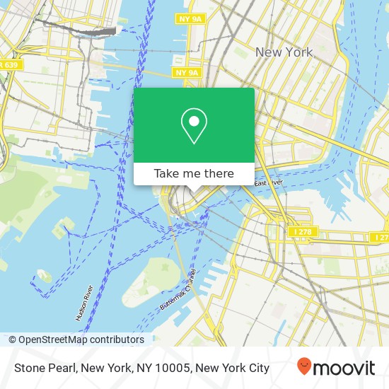 Mapa de Stone Pearl, New York, NY 10005