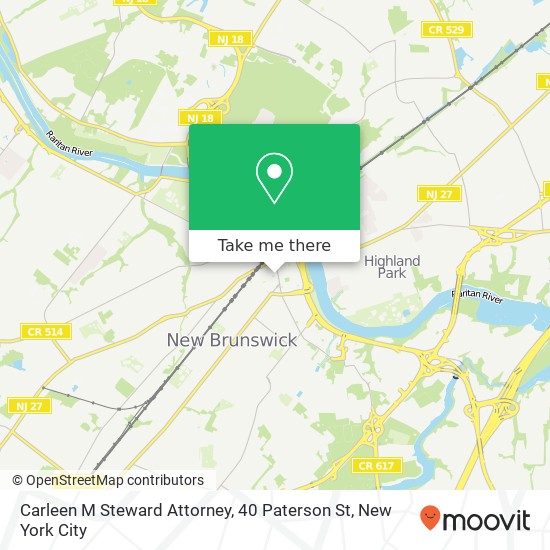 Mapa de Carleen M Steward Attorney, 40 Paterson St