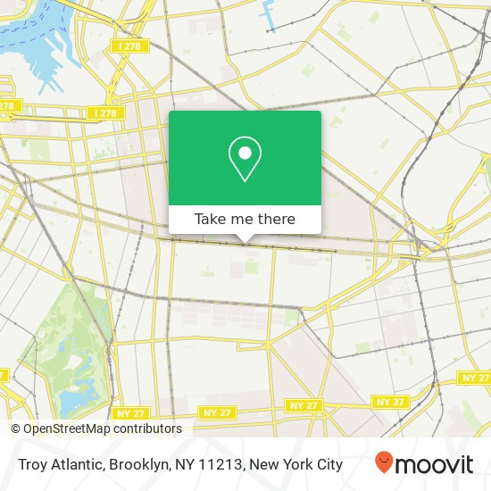 Troy Atlantic, Brooklyn, NY 11213 map