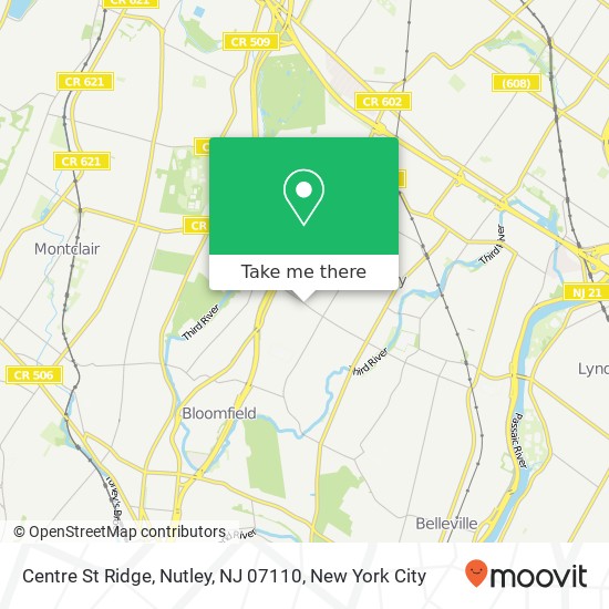 Centre St Ridge, Nutley, NJ 07110 map