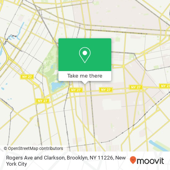 Mapa de Rogers Ave and Clarkson, Brooklyn, NY 11226