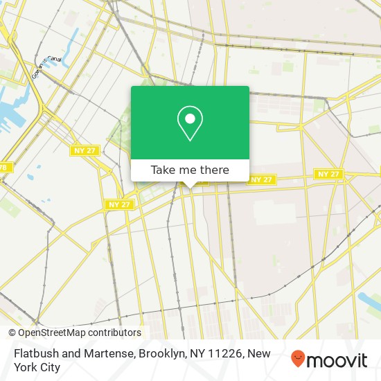 Flatbush and Martense, Brooklyn, NY 11226 map