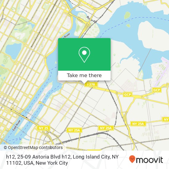 Mapa de h12, 25-09 Astoria Blvd h12, Long Island City, NY 11102, USA