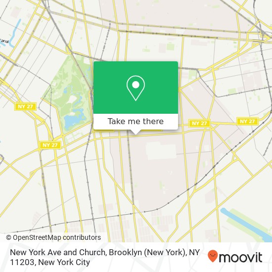 New York Ave and Church, Brooklyn (New York), NY 11203 map