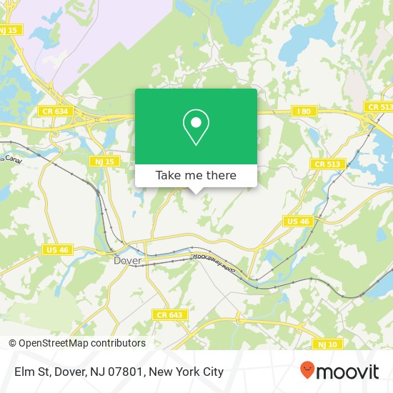 Elm St, Dover, NJ 07801 map