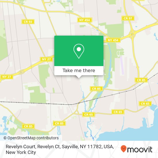 Mapa de Revelyn Court, Revelyn Ct, Sayville, NY 11782, USA