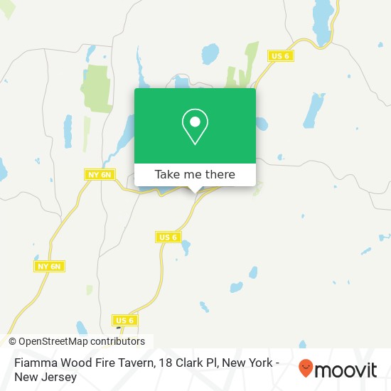 Fiamma Wood Fire Tavern, 18 Clark Pl map