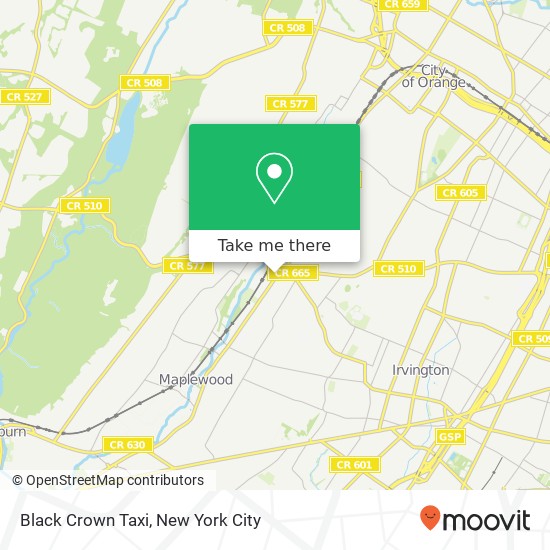 Black Crown Taxi map