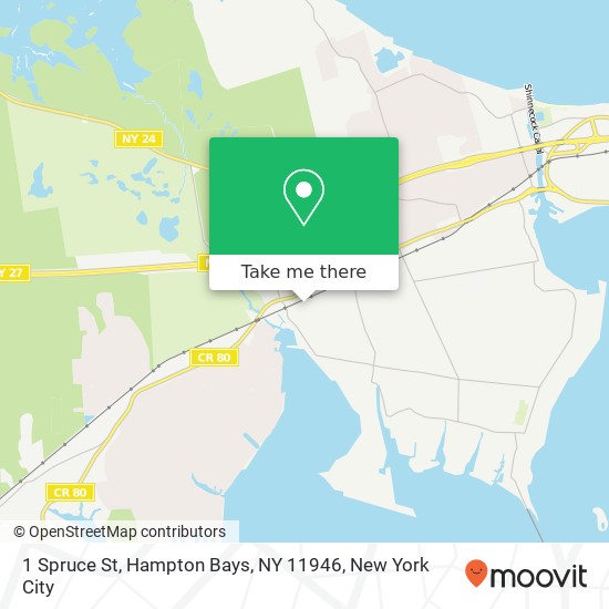 1 Spruce St, Hampton Bays, NY 11946 map
