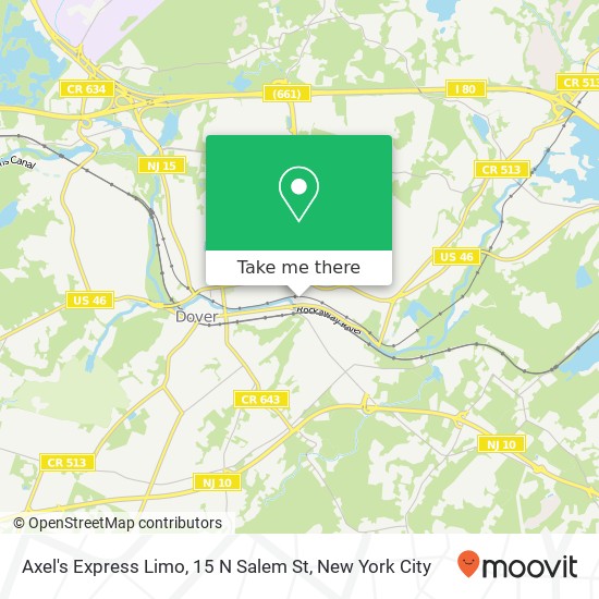 Mapa de Axel's Express Limo, 15 N Salem St