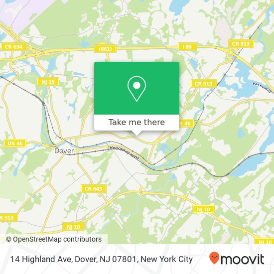 14 Highland Ave, Dover, NJ 07801 map