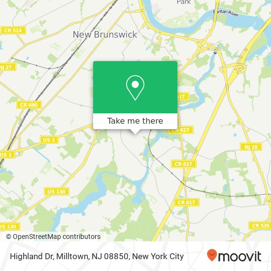 Highland Dr, Milltown, NJ 08850 map