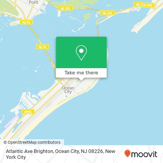 Mapa de Atlantic Ave Brighton, Ocean City, NJ 08226