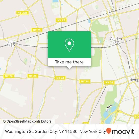 Washington St, Garden City, NY 11530 map
