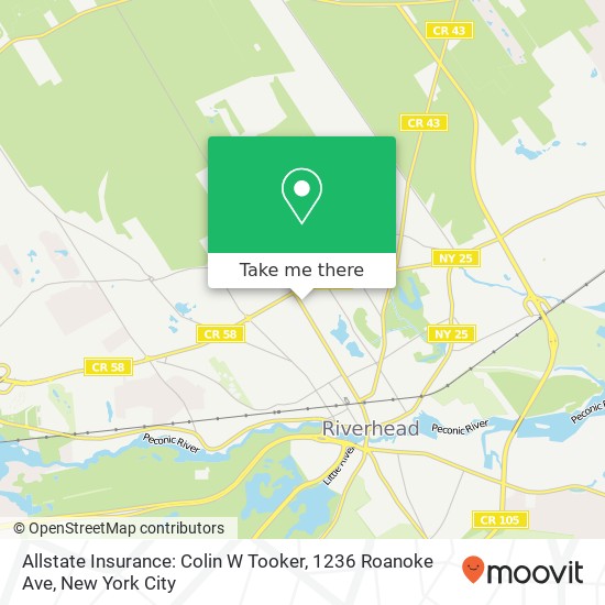 Allstate Insurance: Colin W Tooker, 1236 Roanoke Ave map