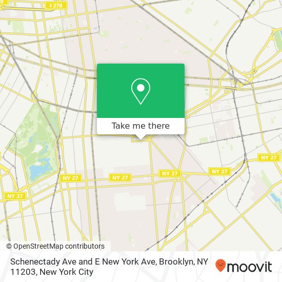 Mapa de Schenectady Ave and E New York Ave, Brooklyn, NY 11203