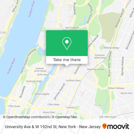 Mapa de University Ave & W 192nd St