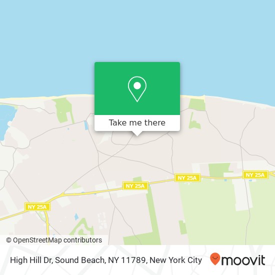 Mapa de High Hill Dr, Sound Beach, NY 11789