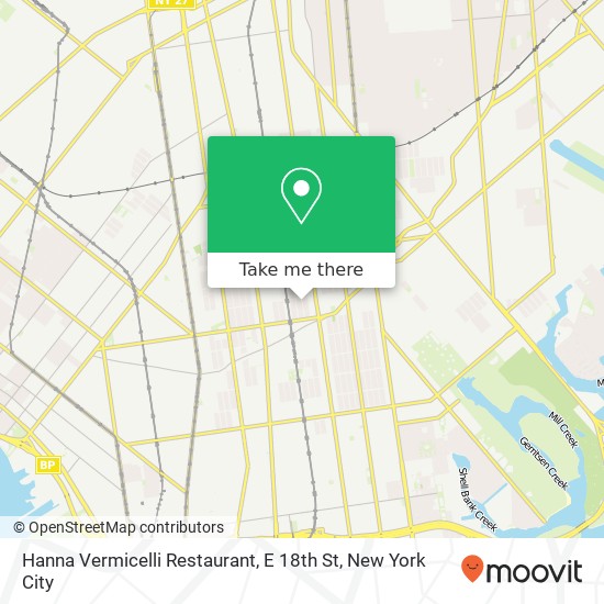 Mapa de Hanna Vermicelli Restaurant, E 18th St