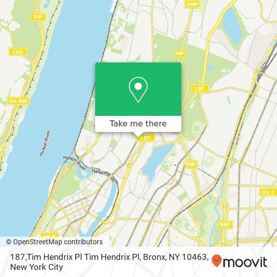 Mapa de 187,Tim Hendrix Pl Tim Hendrix Pl, Bronx, NY 10463