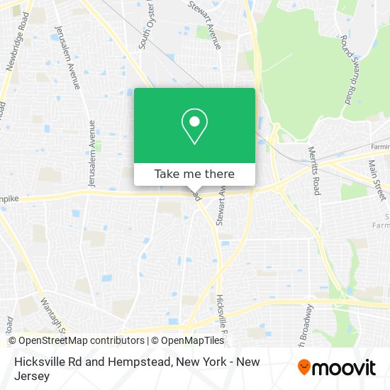 Hicksville Rd and Hempstead map