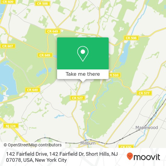 142 Fairfield Drive, 142 Fairfield Dr, Short Hills, NJ 07078, USA map