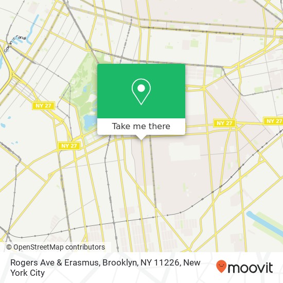 Rogers Ave & Erasmus, Brooklyn, NY 11226 map