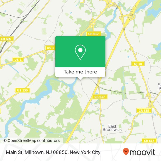 Mapa de Main St, Milltown, NJ 08850