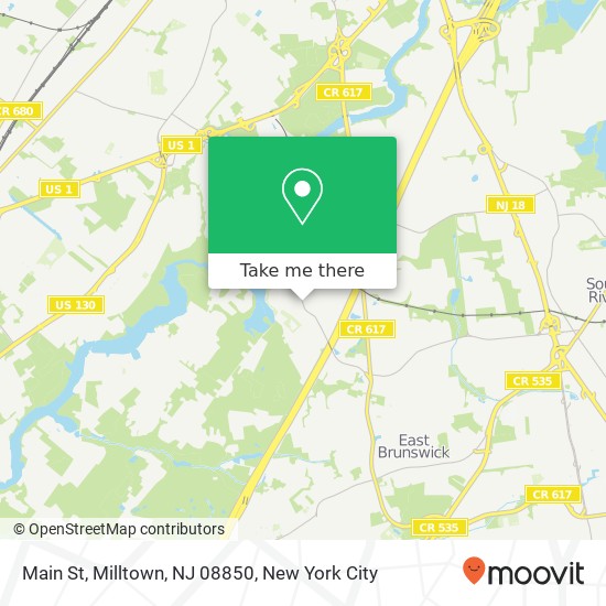Mapa de Main St, Milltown, NJ 08850