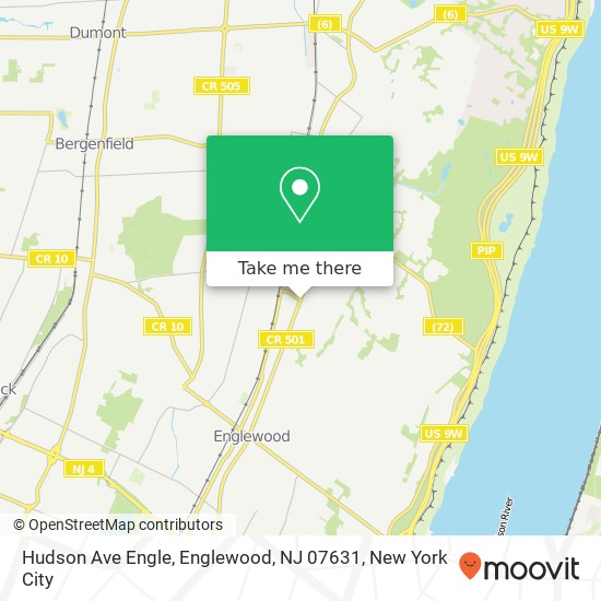 Mapa de Hudson Ave Engle, Englewood, NJ 07631