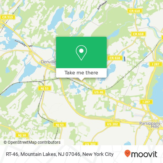 Mapa de RT-46, Mountain Lakes, NJ 07046