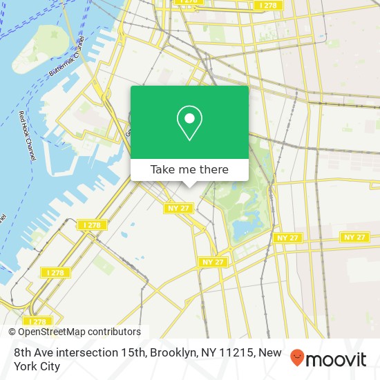 Mapa de 8th Ave intersection 15th, Brooklyn, NY 11215