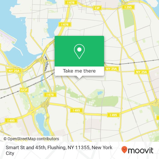Smart St and 45th, Flushing, NY 11355 map