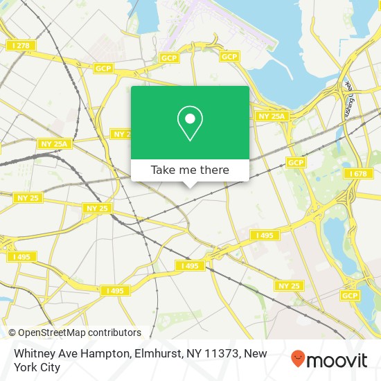 Mapa de Whitney Ave Hampton, Elmhurst, NY 11373