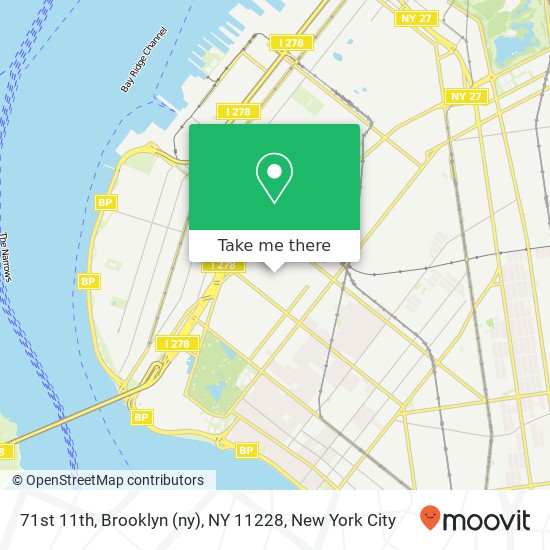 71st 11th, Brooklyn (ny), NY 11228 map