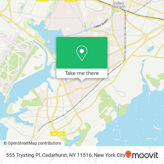 Mapa de 555 Trysting Pl, Cedarhurst, NY 11516