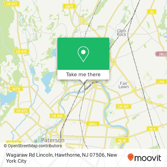 Mapa de Wagaraw Rd Lincoln, Hawthorne, NJ 07506