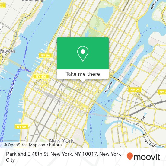 Mapa de Park and E 48th St, New York, NY 10017