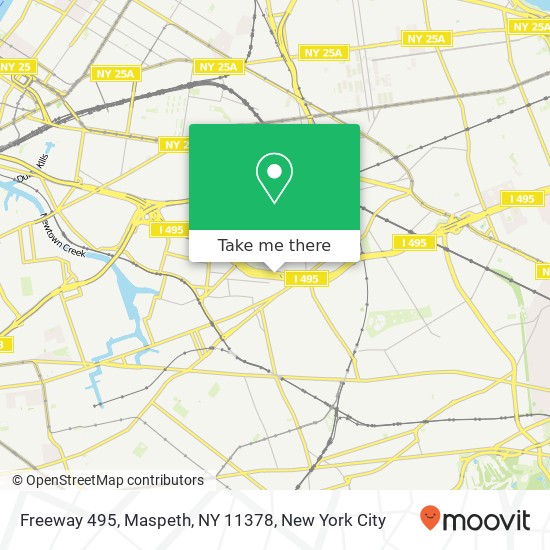 Freeway 495, Maspeth, NY 11378 map