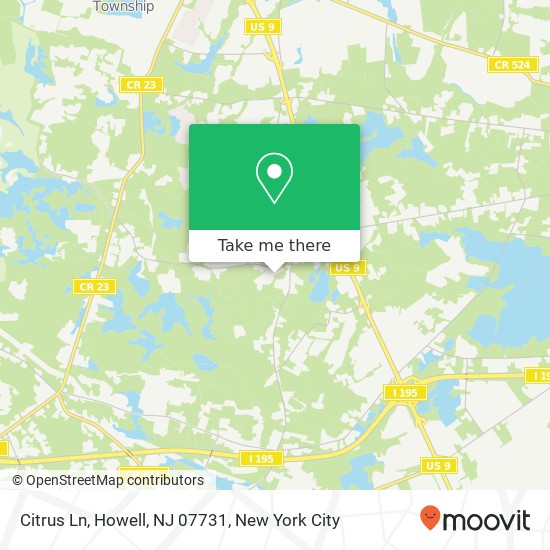 Citrus Ln, Howell, NJ 07731 map